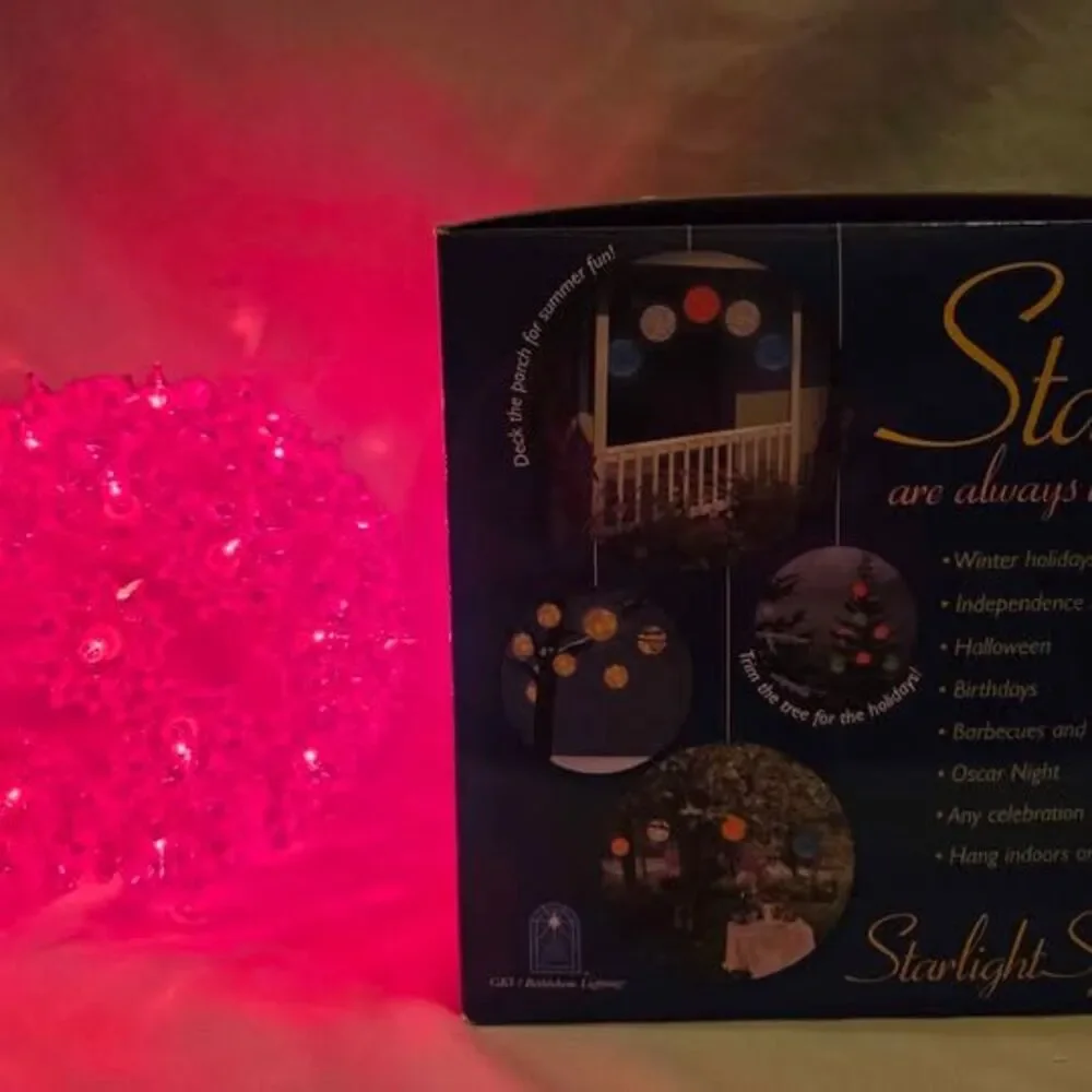 2 red 6in Starlight Spheres in like new condition